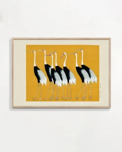 Láminas-Hannun Lámina Japanese Red-Crowned Crane Vintage