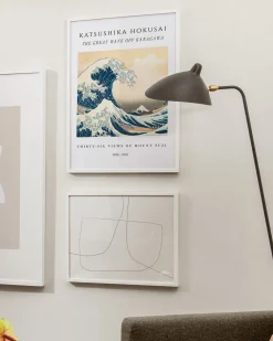 Láminas-Hannun Lámina The Great Wave of Kanagawa White