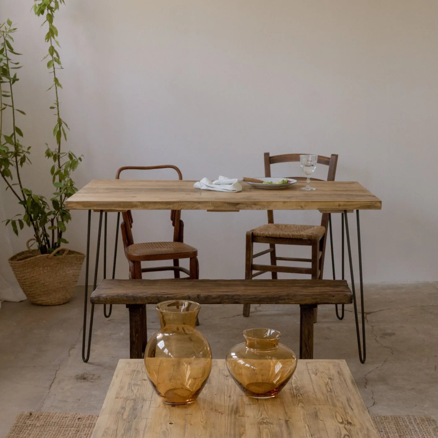 Mesas De Comedor-Hannun Mesa de comedor Yorel madera recuperada