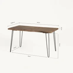Mesas De Comedor-Hannun Mesa de comedor Yorel madera recuperada