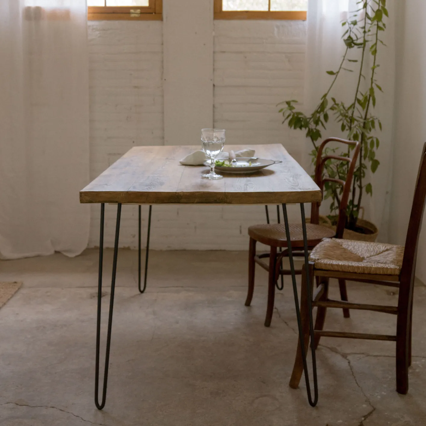 Mesas De Comedor-Hannun Mesa de comedor Yorel madera recuperada