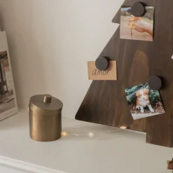 Objetos Decorativos-Hannun Portafotos navideño Nakai Castañooscuro